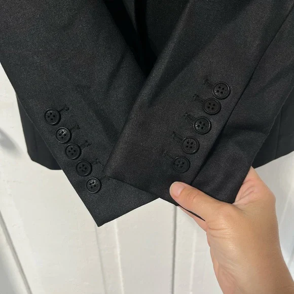 Zadig & Voltaire Bird Studded Back Black 2 Button Blazer Jacket size small - Picture 7 of 9